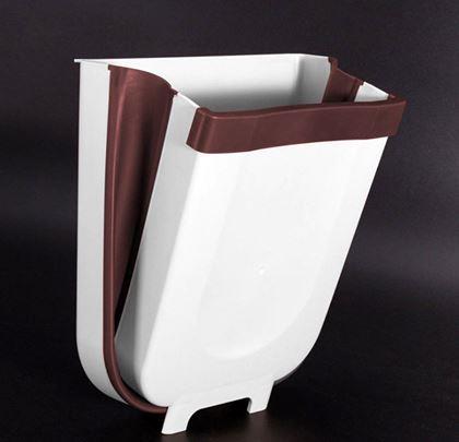 Imaginea din Coș suspendat pliabil pentru ușă - alb-maro