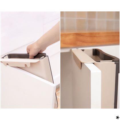 Imaginea din Coș suspendat pliabil pentru ușă - alb-maro