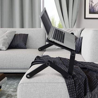 Imaginea din Măsuță portabilă reglabilă pentru laptop cu fante de ventilație