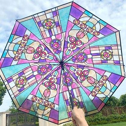 Imaginea din Umbrelă cu model - vitraliu