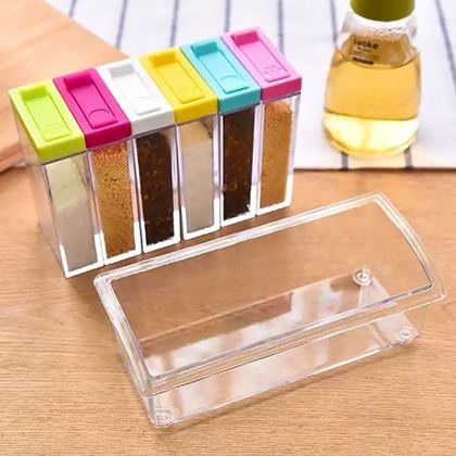 Imaginea din Recipiente condimente colorate 6 buc