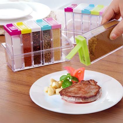 Imaginea din Recipiente condimente colorate 6 buc