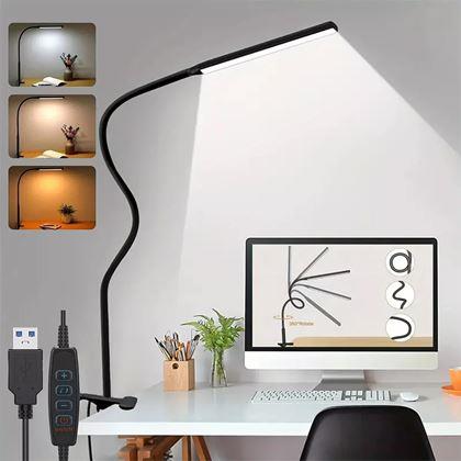 Imaginea din Lampă de birou LED flexibilă și reglabilă cu clips