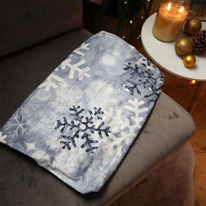 Imaginea din Huse pentru scaune cu motive de Crăciun  -  fulgi