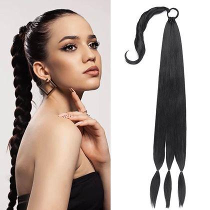 Imaginea din Extensie de păr coadă 85 cm -  negru