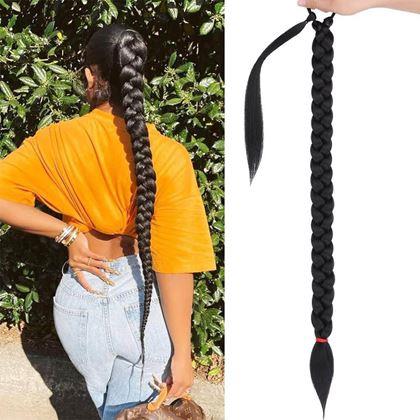 Imaginea din Extensie de păr coadă 85 cm -  negru