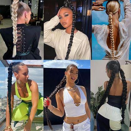 Imaginea din Extensie de păr coadă 85 cm -  maro