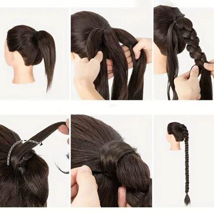 Imaginea din Extensie de păr coadă 85 cm -  negru
