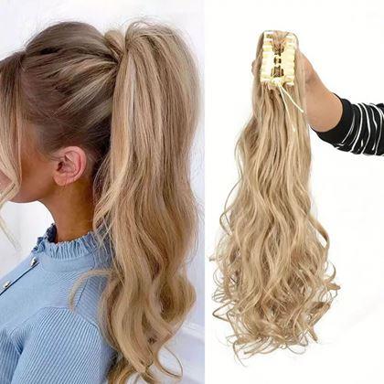 Imaginea din Păr fals coadă ondulată 60 cm -  cafeniu