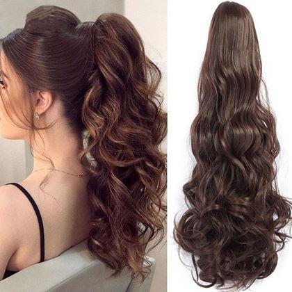 Imaginea din Păr fals coadă ondulată 60 cm -  maro
