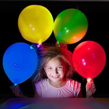 Imaginea Baloane luminoase LED, set de 5 bucăți