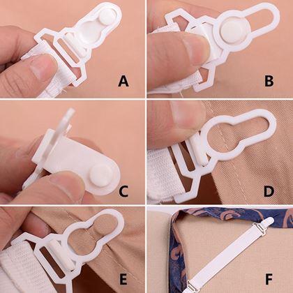 Imaginea din Accesorii fixare cearșaf 4 buc