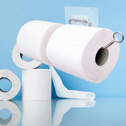 Imaginea din Suport adeziv din oțel inoxidabil pentru prosoape de hârtie