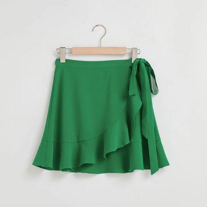 Imaginea din Fustă scurtă înfășurabilă  -  verde