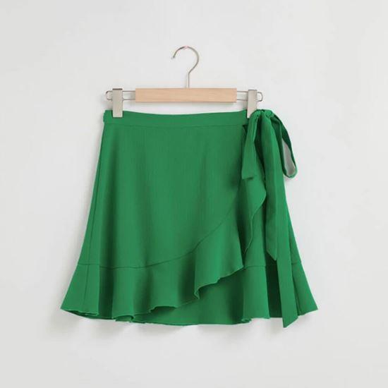 Imaginea din Fustă scurtă înfășurabilă  -  verde