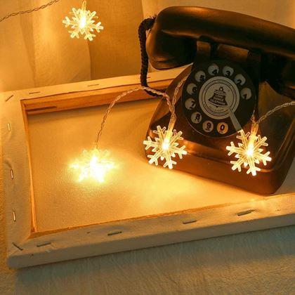 Imaginea din Lanț de lumini fulgi de zăpad  -  lumină caldă