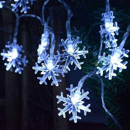 Imaginea din Lanț de lumini fulgi de zăpad  -  lumină rece