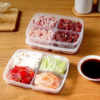 Imaginea din Cutiă compartimentată pentru alimente cu 4 compartimente + capac