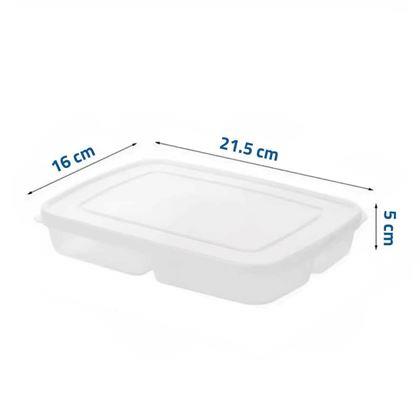 Imaginea din Cutiă compartimentată pentru alimente cu 4 compartimente + capac