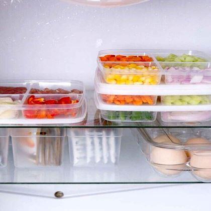 Imaginea din Cutiă compartimentată pentru alimente cu 4 compartimente + capac