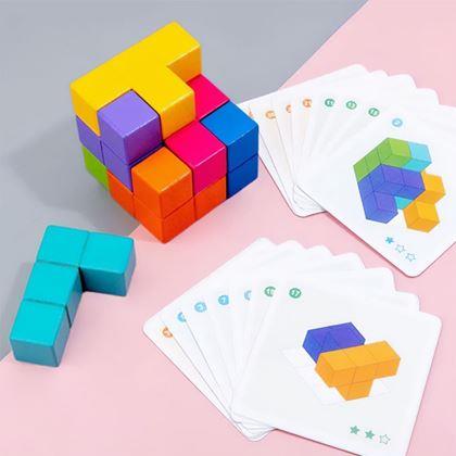 Imaginea din Puzzle 3D din lemn cu cărți