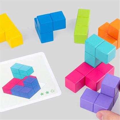 Imaginea din Puzzle 3D din lemn cu cărți