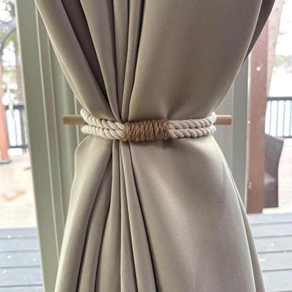 Imaginea din Clema decorativă pentru perdea din sfoară - alb