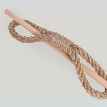 Imaginea din Clema decorativă pentru perdea din sfoară - maro