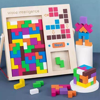 Imaginea din Puzzle logic din lemn - forme