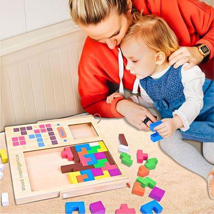 Imaginea din Puzzle logic din lemn - forme