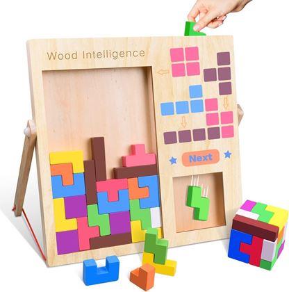 Imaginea din Puzzle logic din lemn - forme