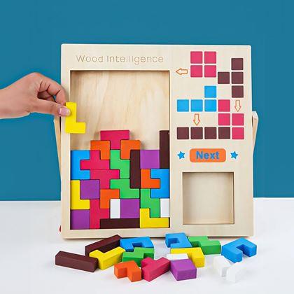 Imaginea din Puzzle logic din lemn - forme