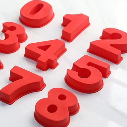 Imaginea din Formă de copt din silicon în formă de cifră - 0