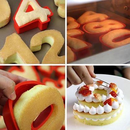 Imaginea din Formă de copt din silicon în formă de cifră - 0