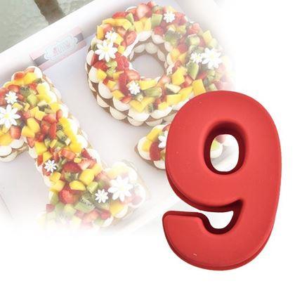 Imaginea din Formă de copt din silicon în formă de cifră - 9