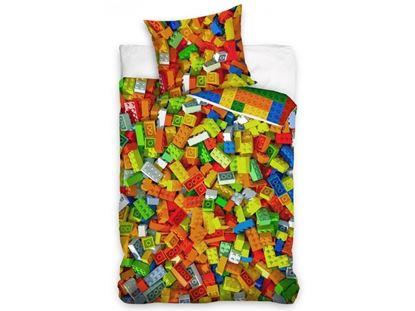 Imaginea Lenjerie de pat pentru copii - cuburi de construcție