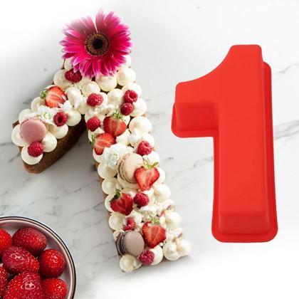 Imaginea din Formă de copt din silicon în formă de cifră - 1