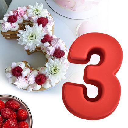 Imaginea din Formă de copt din silicon în formă de cifră - 3