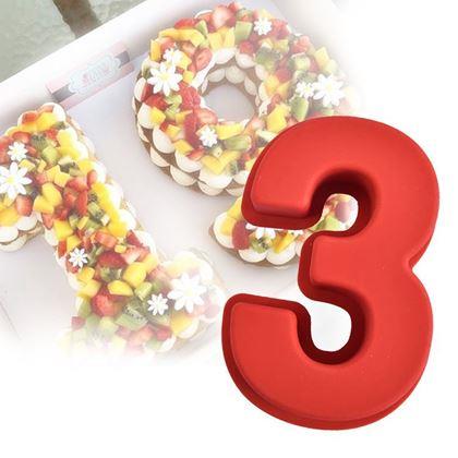 Imaginea din Formă de copt din silicon în formă de cifră - 3