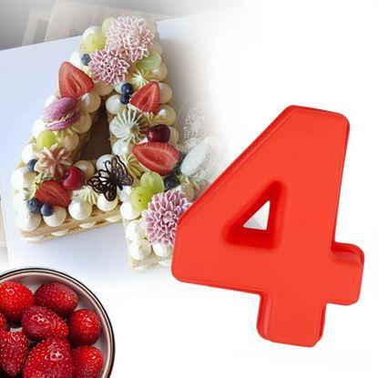 Imaginea Formă de copt din silicon în formă de cifră