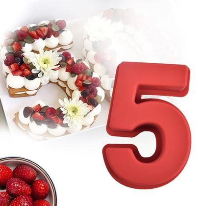 Imaginea din Formă de copt din silicon în formă de cifră - 5