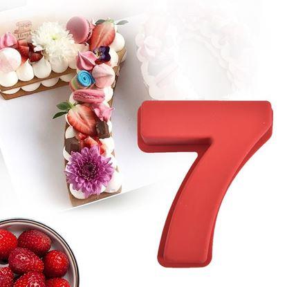 Imaginea Formă de copt din silicon în formă de cifră