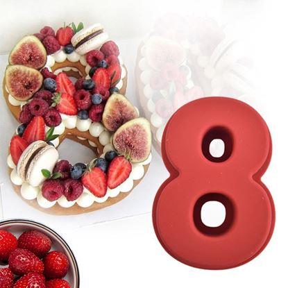 Imaginea Formă de copt din silicon în formă de cifră