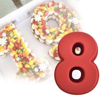 Imaginea din Formă de copt din silicon în formă de cifră - 8