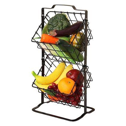 Imaginea din Coș metalic cu două etaje 45 cm