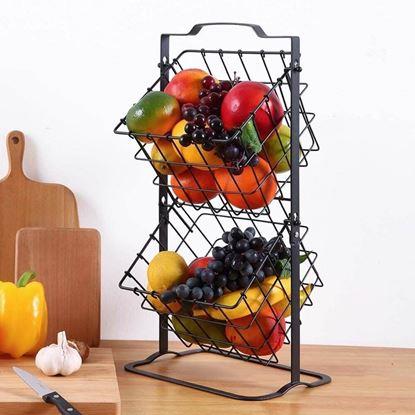 Imaginea Coș metalic cu două etaje 45 cm