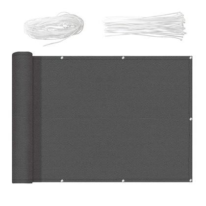 Imaginea din Paravan de balcon pentru intimitate 500x90 cm -  gri