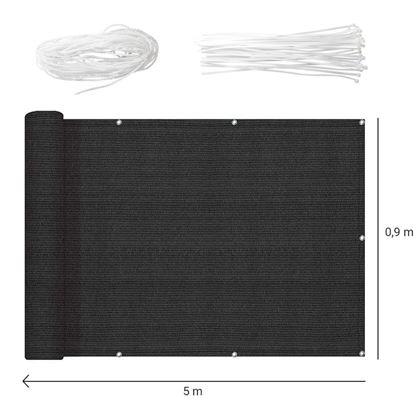 Imaginea din Paravan pentru balcon 500x90 cm  -  negru