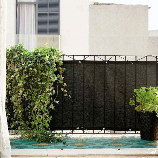 Imaginea din Paravan de balcon pentru intimitate 500x90 cm -  negru