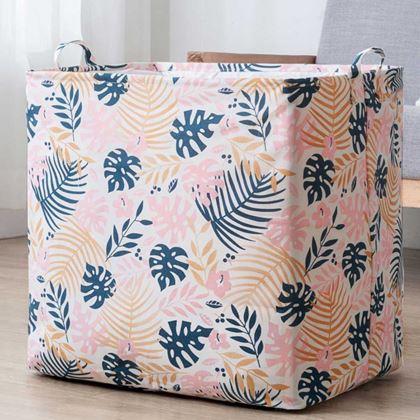 Imaginea din Coș de depozitare pentru textile cu cordon de tragere  -  frunze